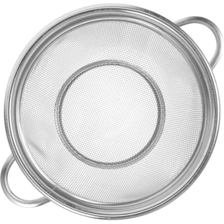 Strecuratoare pentru chiuveta din otel inoxidabil, sita/cos de scurs pentru fructe si legume, cu scurgere eficienta, usor de curatat, argintiu, 1 buc