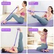 Többfunkciós hasizom edzőgép 6 ellenállás gumiszalaggal, otthoni fitnesz edző, hasizom gyakorlatokhoz, jógához, fogyáshoz és testtónusozáshoz, lila
