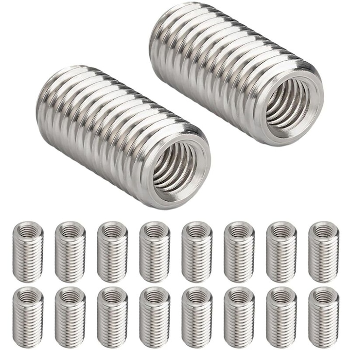 Set 20 bucati insertii filetate inox M8x10mm M4x10mm