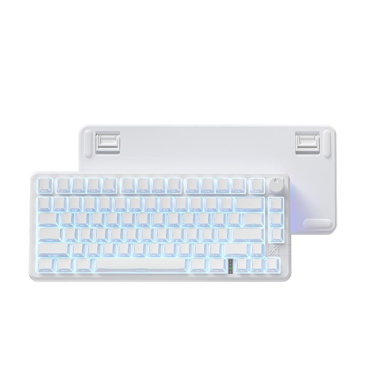 Tastatura Gaming FURYCUBE FC75 75%, Mecanica, Fara Fir, Iluminare RGB Gravura Laterala