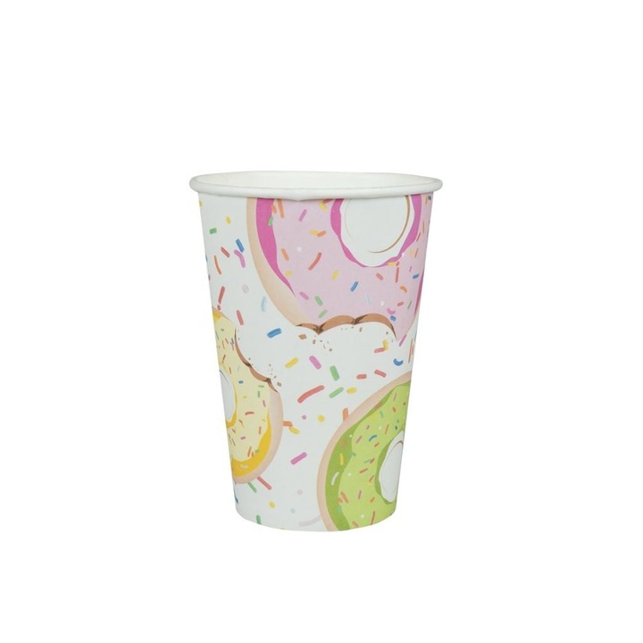 Set 8 pahare de hartie ARPEX, pachete, multicolor