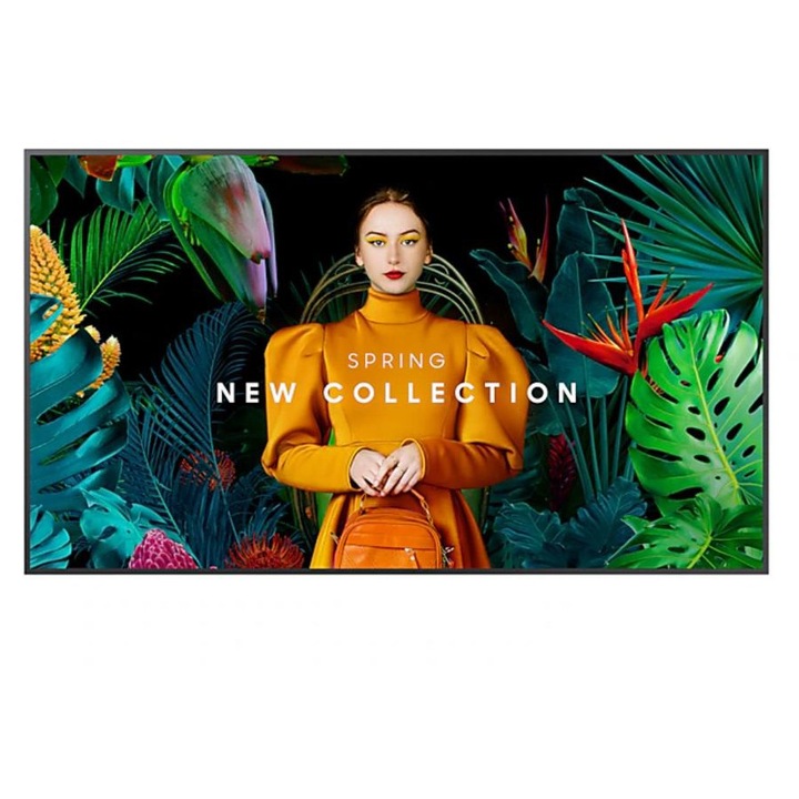 Monitor signage SAMSUNG QM65C, 65", 500nit, 24/7, UHD, panel VA, E-LED, 8ms, contrast static 4000:1, m?tuire 25%, Tizen 7.0, MagicINFO S10, CPU A72*4, stocare 16GB. Symmetric design, center IR, temperature sensor, Workspace (Microsoft365/VMWare/RDP), auto