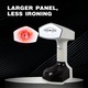 Aparat Calcat Vertical Cu Aburi, 2500W, Capacitate rezervor apa 350 ml, Incalzire Rapida 15' Si 3 Moduri De Calcare, Aparat Calcat Portabil, Functie Umeda/Uscata, Portabil Pentru Haine, Draperii Si Calatorii, AZFAMZOP®, Alb