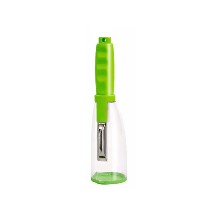 Curatator manual pentru legume si fructe cu recipient de colectare, accesoriu bucatarie, ergonomic, diferite culori, AdCos