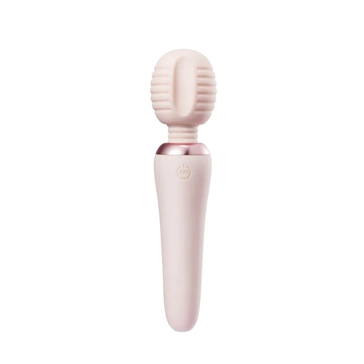 Vibrator silicon, 10 viteze, roz cirese, portabil