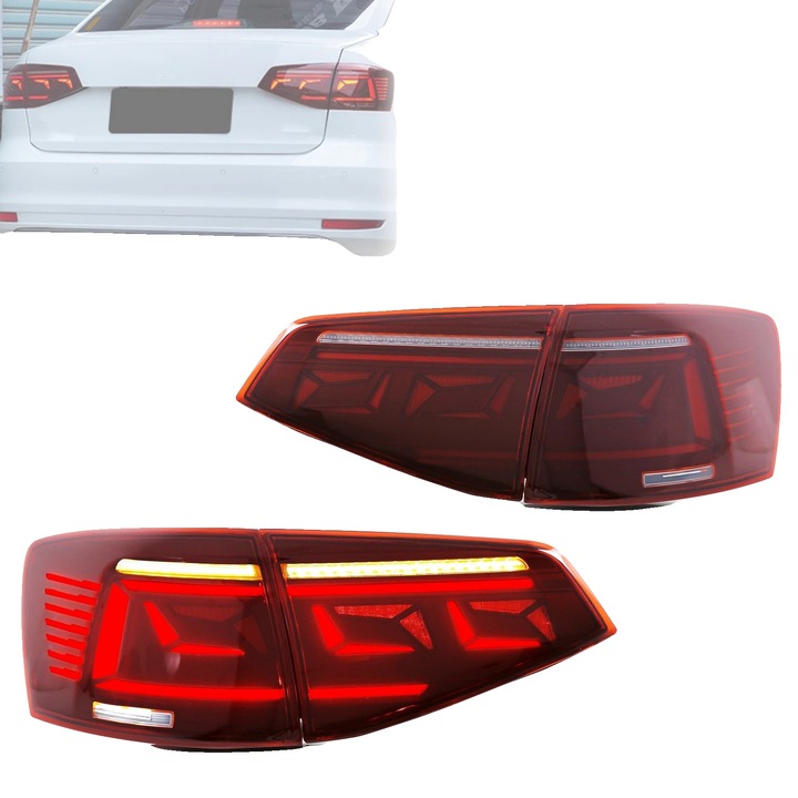 LED hátsó lámpák, szekvenciális irányjelző, ABS, piros, 12V, 35W