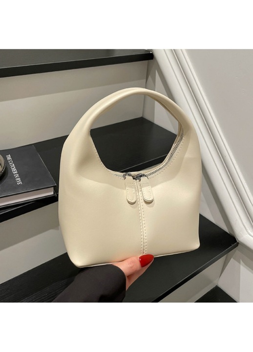Geanta de mana pentru doamne elegante, din material PU, cu compartiment ascuns cu fermoar, prevazuta cu maner scurt si curea de umar. Potrivita pentru utilizarea zilnica, deplasari la serviciu, calatorii, intalniri sau plimbari prin oras
