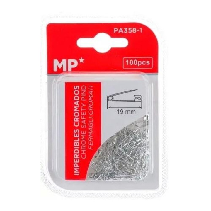 Ezüst iratkapcsok MP 19mm 100 db
