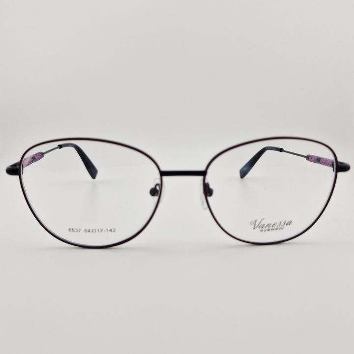 Rame Ochelari de Vedere Dama Vanessa C33, Oval, Metal, Mov Inchis, usoara, fashion, stil modern, ultrausoara, protectie, flex, eleganta, premium, brand, ieftine
