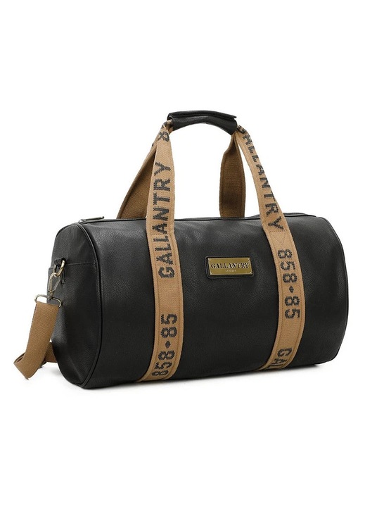 Gallantry Paris® Unisex Utazótáska, Multifunkcionális, Repülőre, Sporthoz és Munkához, Vízálló, Állítható Vállpánt, Öko Bőr, 45x27x27 cm, 30L, Fekete