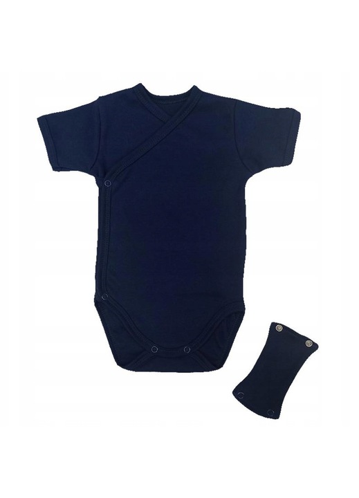 Set body copii Dartomik, bleumarin, tip plic, cu prelungitor 12 cm, bumbac