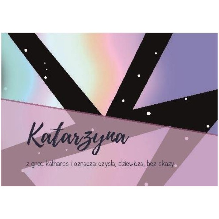Magnet Szaron Katarzyna, personalizat cu nume, cu folie, multicolor, 57x82 mm
