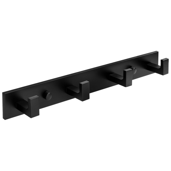 Suport prosoape Gockowiak Tessera negru mat 25x4x4,5cm aluminiu