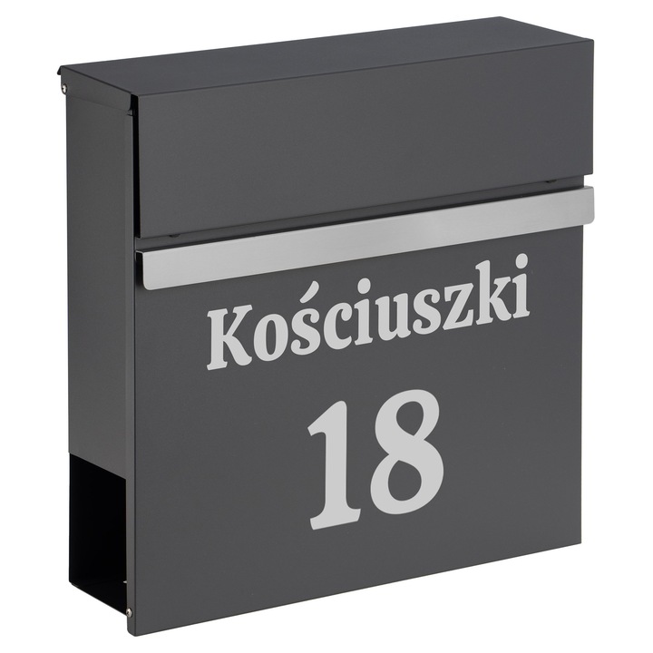 Gockowiak Norton antracit postaláda szöveggel 37x37x10,5cm, horganyzott acél