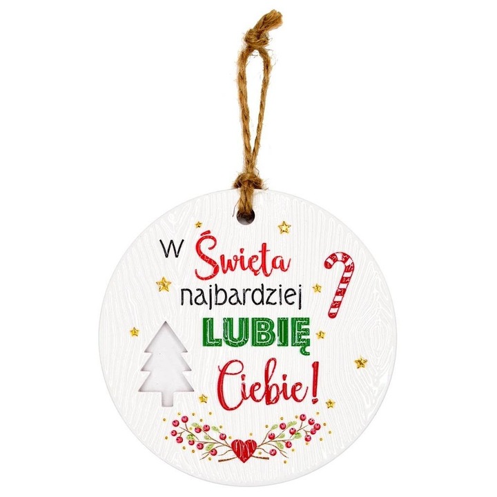 Kukartka többszínű kerámia karácsonyi díszfigura 12x13cm