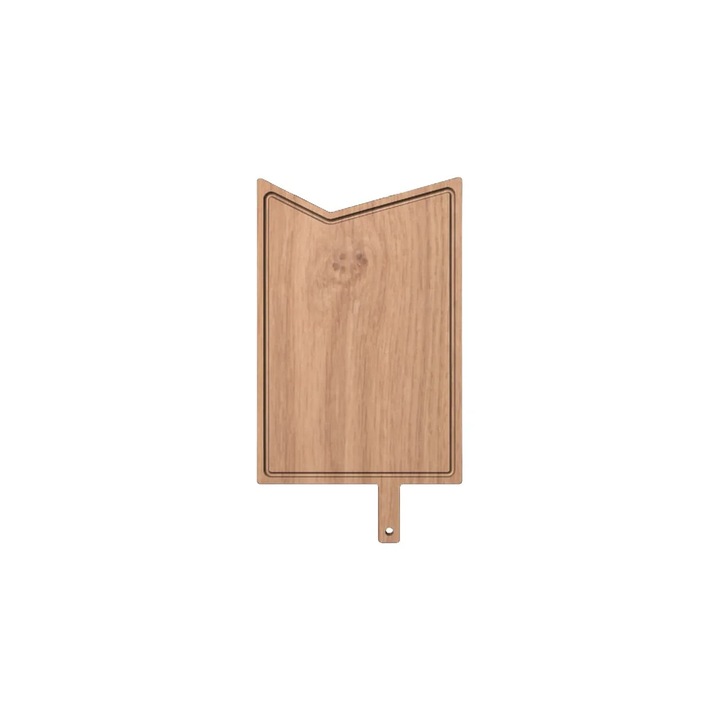 Tocator din lemn masiv de stejar, finisat manual, ideal pentru servire si cadou, food-safe, 50 x 28 cm