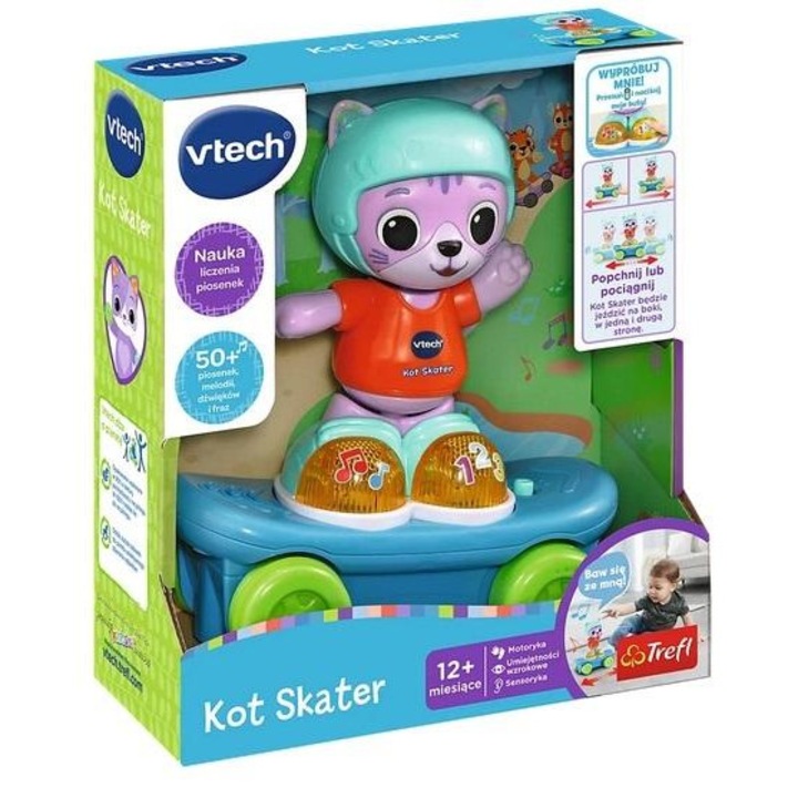 VTech interaktív macska figura, többszínű, 12hó+, 0x21x22cm