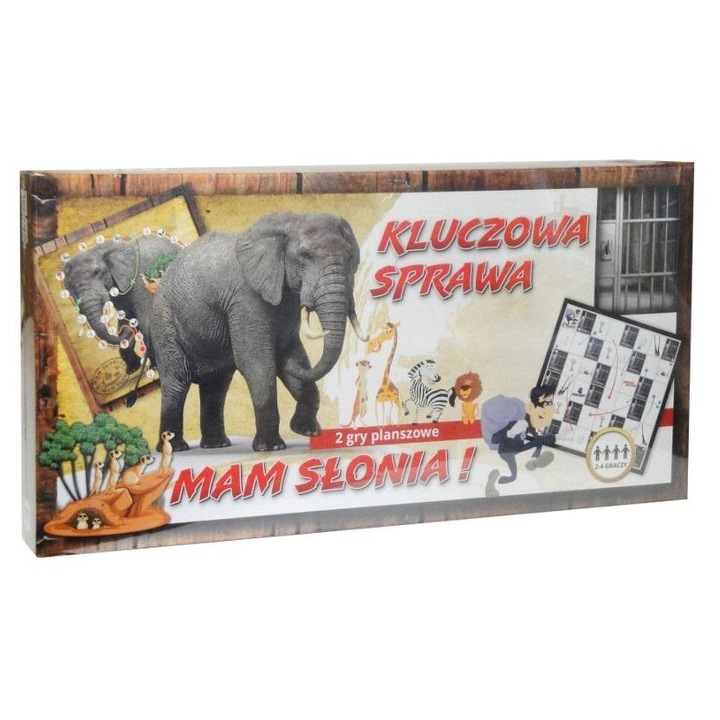 Társasjáték / asztali játék SWEDE Mam Slonia / Kluczowa Sprawa, 2 játék, gyermekeknek 5+, Többszínű, 1 szett