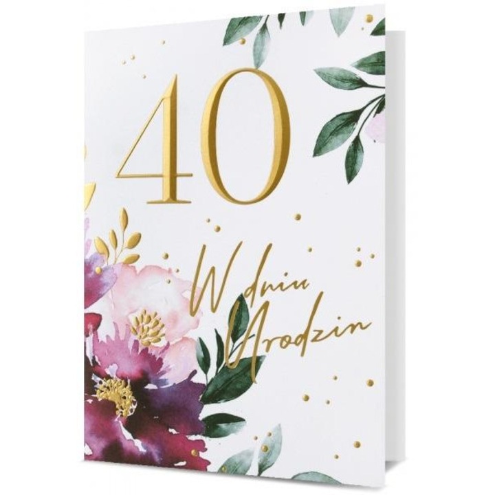 Felicitare Pan Dragon B6 multicolor 13.7x20cm aniversare 40 ani