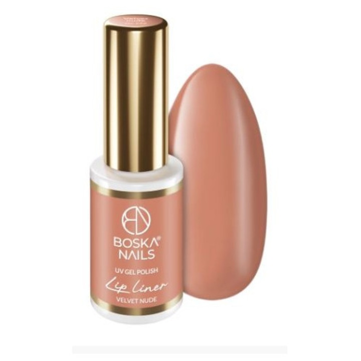 Boska Nails Lac de unghii hibrid Lip Liner Velvet Nude nr. 592 6 ml