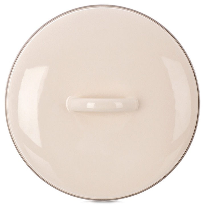Capac emailat Artemis 20cm crem 19x19x6cm