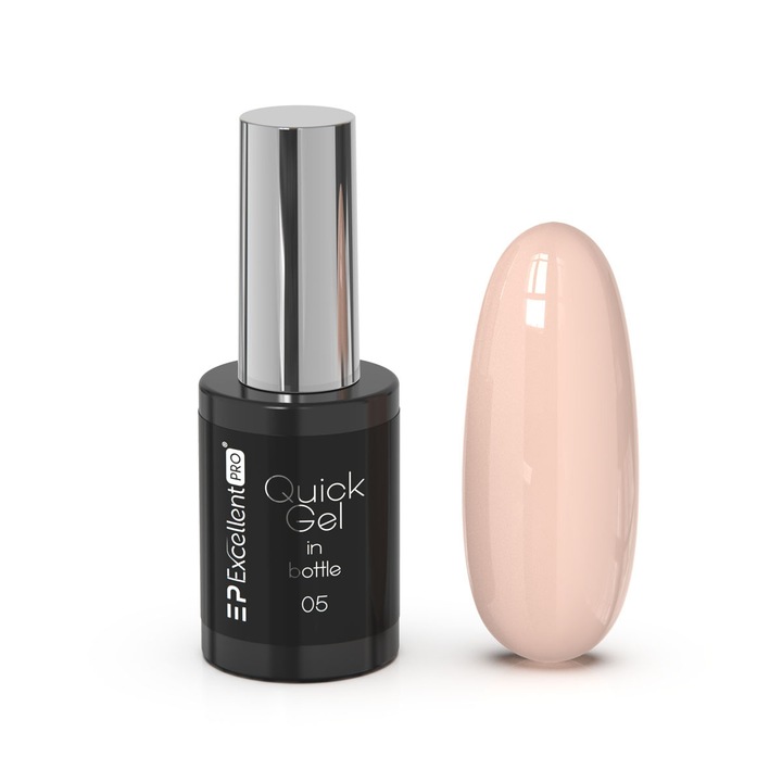 Excellent Pro Quick Gel in Bottle 05 körömzselé, egyfázisú, önterülő, világos bézs, 11 g