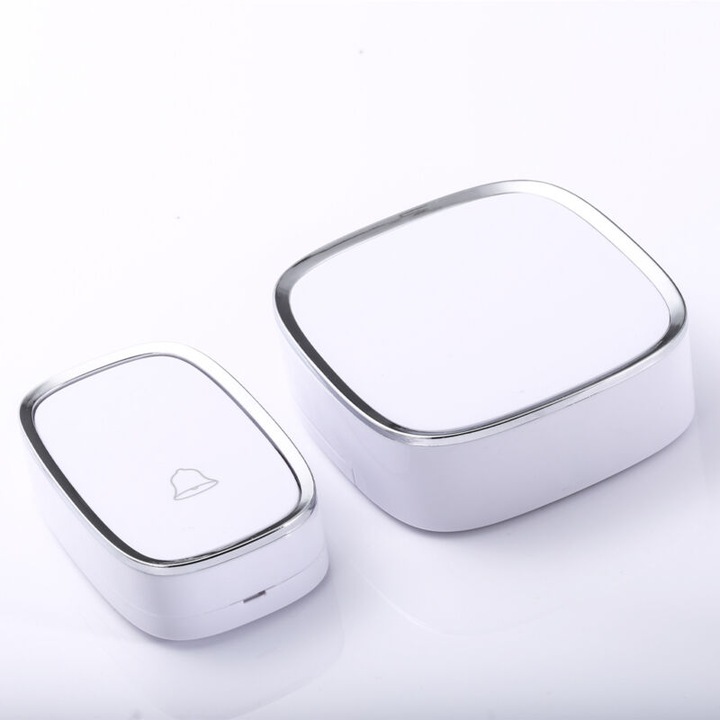Sonerie wireless, rezistenta la apa, 280m, 36 tonuri, albastru LED