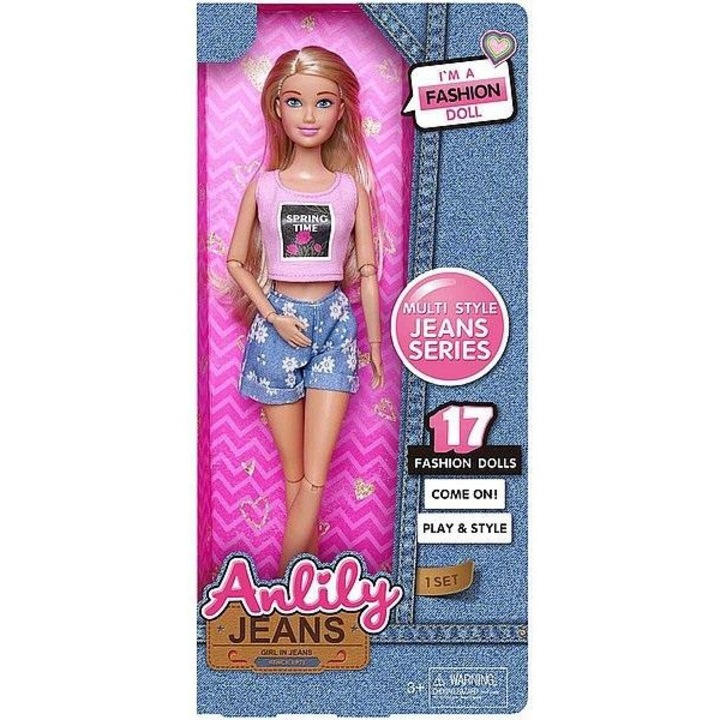 Кукла играчка ADAR Anlily Jeans 29 см, от винил, колекционерска кутия с прозорец, Многоцветна, 1 бр