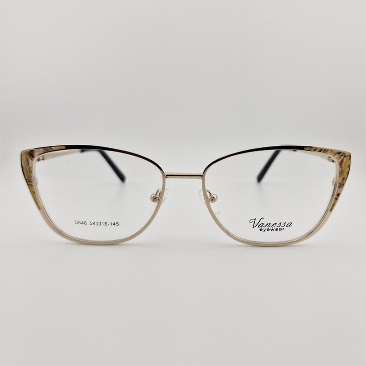 Rame Ochelari de Vedere Dama Vanessa C41, Ochi de Pisica, Metal, Auriu, ieftine, usoara, fashion, stil modern, ultrausoara, protectie, flex, eleganta, premium, brand
