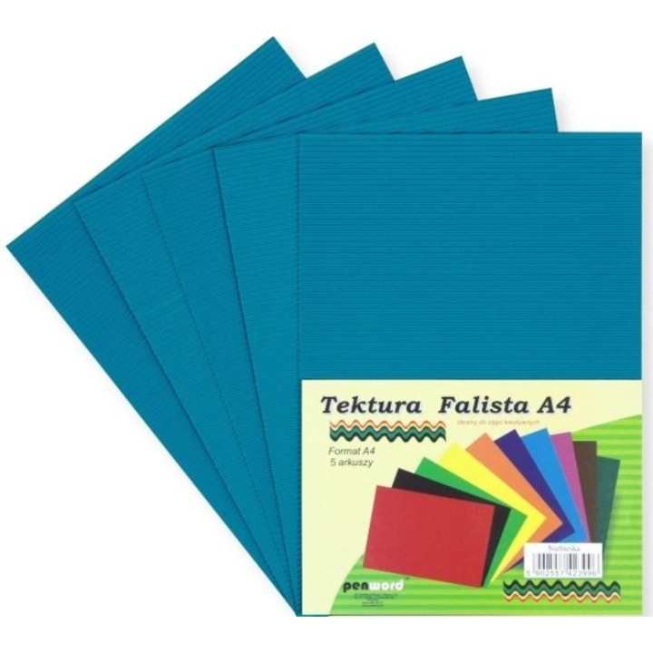 Hullámkarton A4 Penword kék, 5 lapos készlet