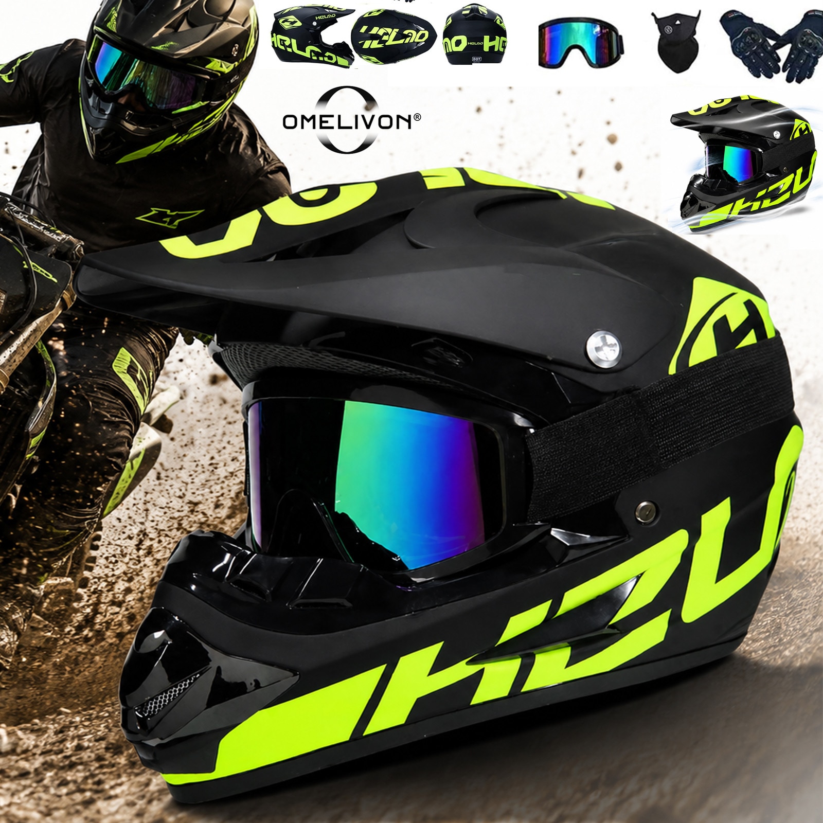 Set Casca Cross, Omelivon®, Set Casca Cross/Enduro/Atv, SET 4, cu