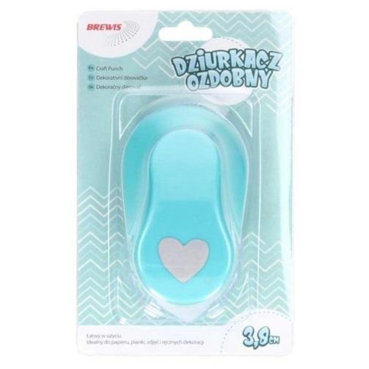 Brewis dekoratív lyukasztó, vegyes minták, többszínű, 3,8 cm