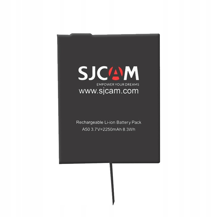 Акумулатор / батерия SJCAM A50, оригинален, Li-ion, 2250 mAh, 3.7V, черен