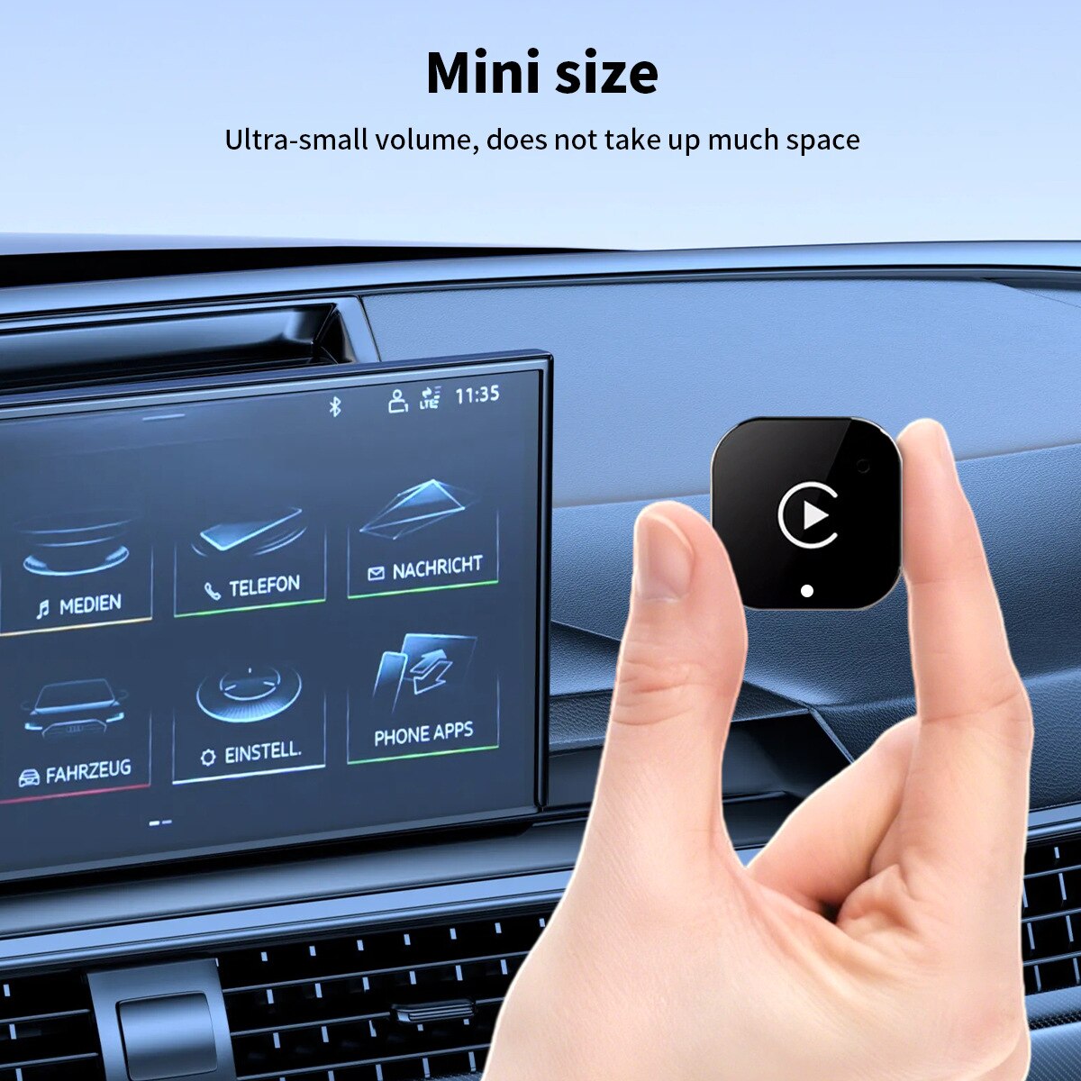 Adaptor wireless CarPlay Android Auto Bluetooth USB compact - eMAG.ro
