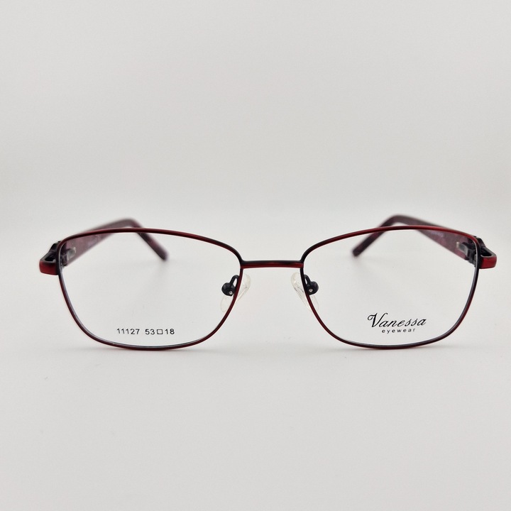 Rame Ochelari de Vedere Dama Vanessa C18, Oval, Metal, Rosu, ieftine, usoara, fashion, stil modern, ultrausoara, protectie, flex, eleganta, premium, brand