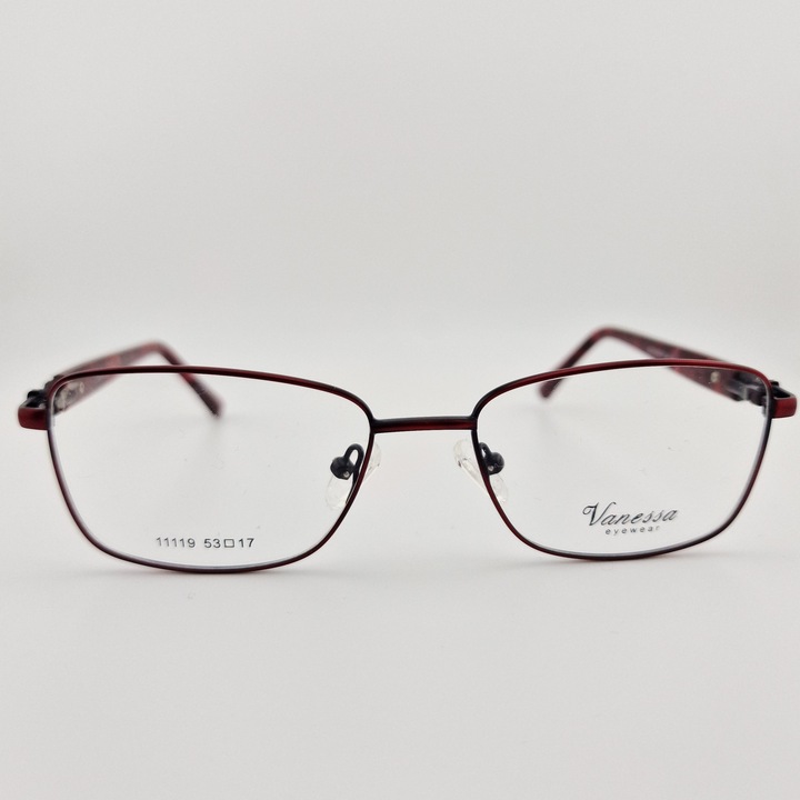 Rame Ochelari de Vedere Dama Vanessa C27, Oval, Metal, Rosu, ieftine, usoara, fashion, stil modern, ultrausoara, protectie, flex, eleganta, premium, brand