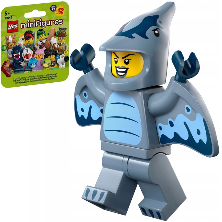 LEGO Minifigurák 27. sorozat figura, gyűjtői, pterodactylus jelmez, többszínű