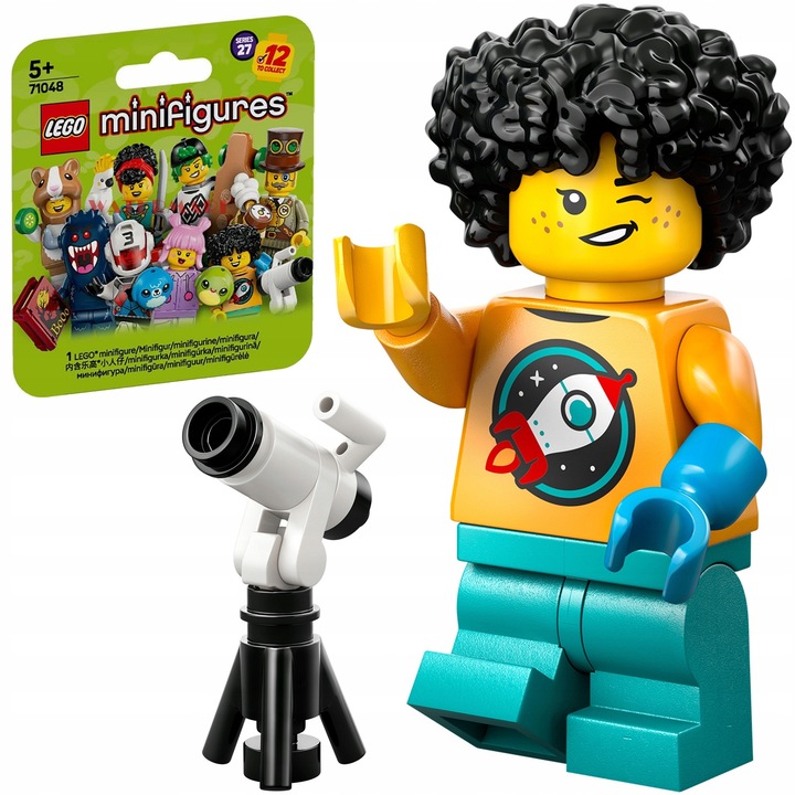 LEGO Minifigures 71048 27. sorozat Asztronómus minifigura, távcsővel és csillagtérképpel, gyűjtői kiadás, Többszínű, 1 db