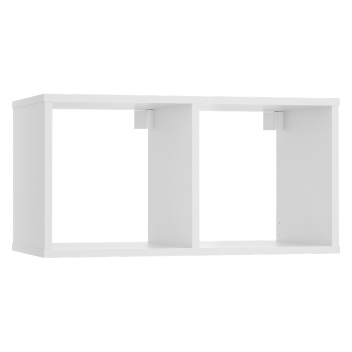 KOBI MODUS moduláris polc, polcos elem, 18 mm laminált panel, ABS élek, fehér, 2x1