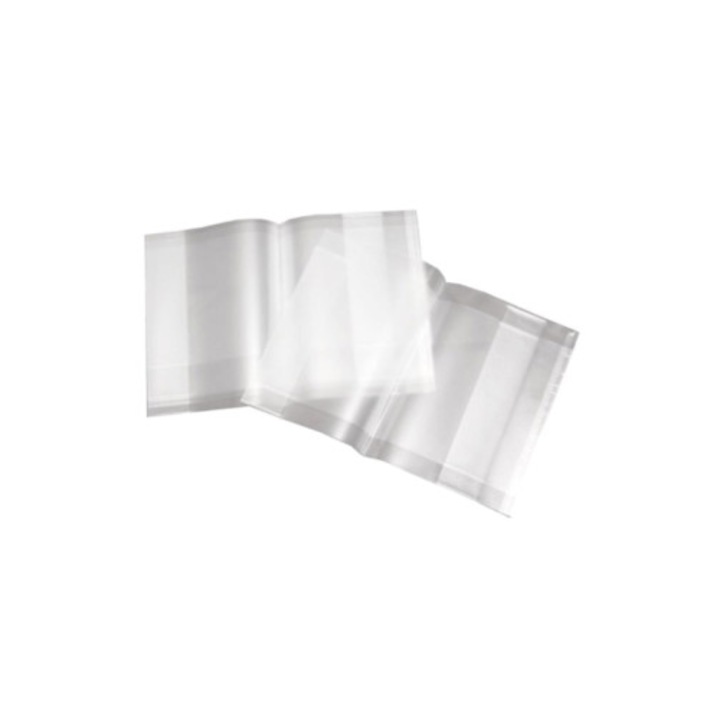 Set 50 coperti transparente 352x245 mm, grosime 100 microni, protectii plastic rezistente pentru caiete, manuale scolare si documente