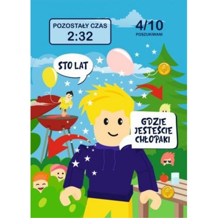 Felicitare/card Henry B6 pentru copii, cu folie mata si lac holografic, multicolor, 1 buc
