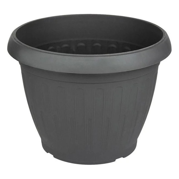 Ghiveci flori antracit plastic Ø50x38cm 45l pentru gradina