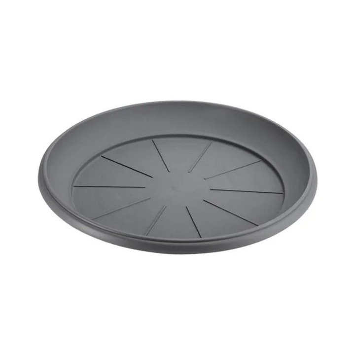 Farfurie Ghiveci Flori Plastic Antracit Ø27x3.3cm