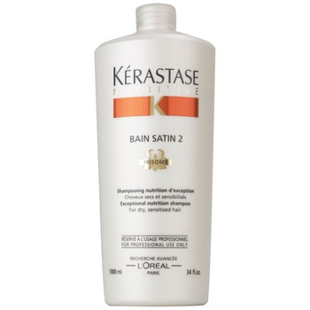 Sampon profesional Kerastase Nutritive Bain Satin 2 pentru par uscat, 1000 ml Sampon profesional Kerastase Nutritive Bain Satin 2 pentru par uscat, 1000 ml