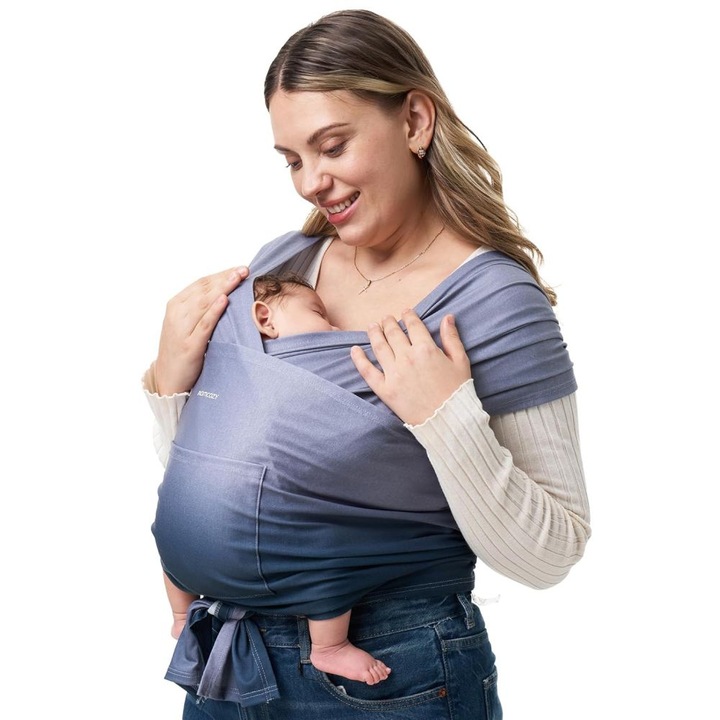 Sistem de purtare Momcozy tip wrap Blue
