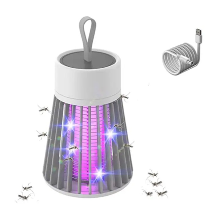 Lampa Anti Insecte, cu UV, Reincarcabila USB, Ecologica, Sigura si Usor de Curatat, Utilizare in Interior
