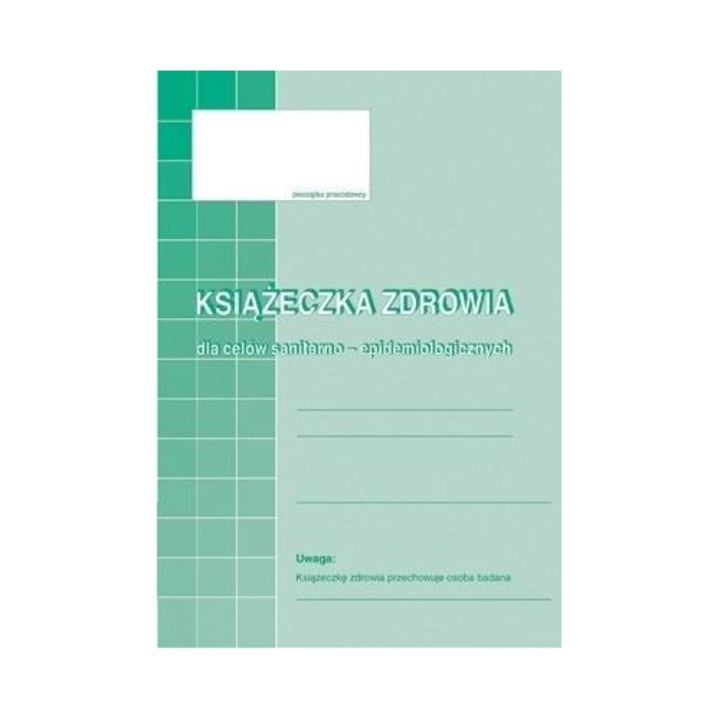 Carnet sanitar-epidemiologic Michalczyk i Prokop, pentru evidente de personal, cu pagini pentru inregistrari medicale, Multicolor, 1 buc