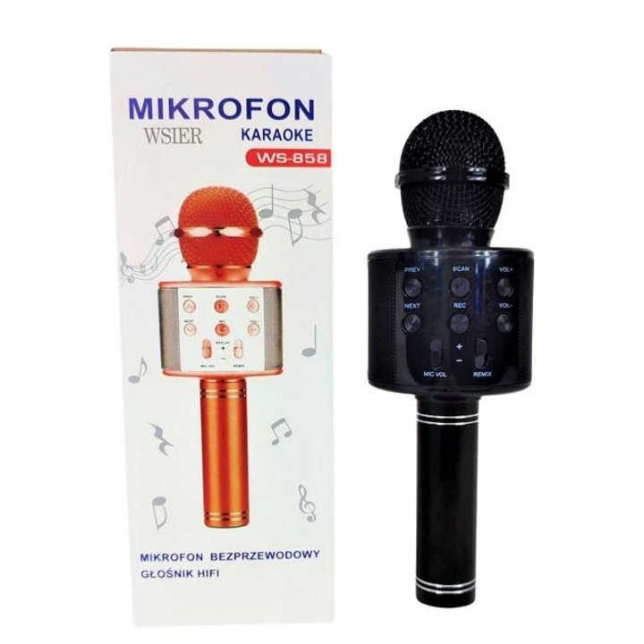 W&K WS-858 Bluetooth mikrofon karaoke többszínű hangszóróval