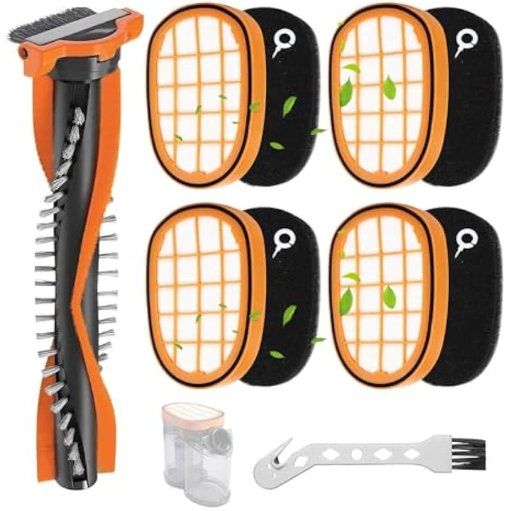 Set intretinere aspirator compatibil Philips SpeedPro Max, filtru spuma, perie, multicolor