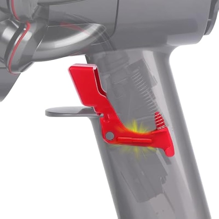 Buton declansator de inlocuire pentru Dyson V10/V11/SV12/SV14, intarit, rezistent, compatibil cu V10 si V11 (excl. V11 clip-on), rosu, 1 bucata